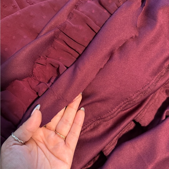Lulu's Burgundy High Low Dress - Picture 6 of 7